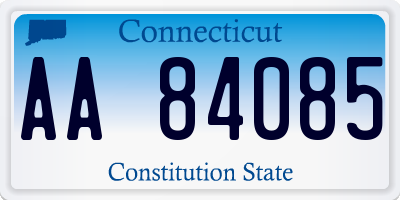 CT license plate AA84085