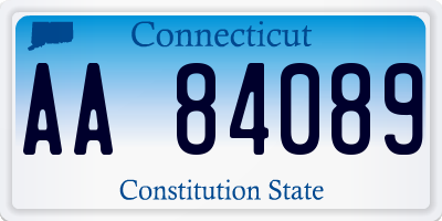 CT license plate AA84089