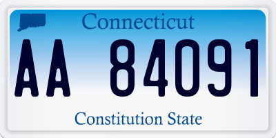 CT license plate AA84091