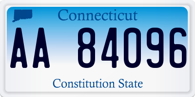 CT license plate AA84096