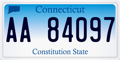 CT license plate AA84097