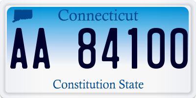 CT license plate AA84100