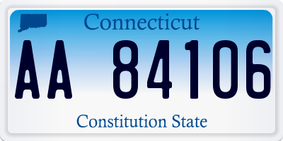 CT license plate AA84106