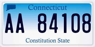 CT license plate AA84108