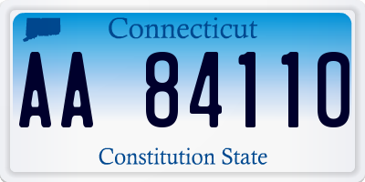 CT license plate AA84110