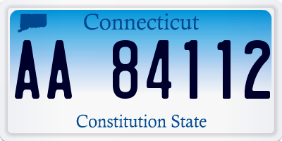 CT license plate AA84112