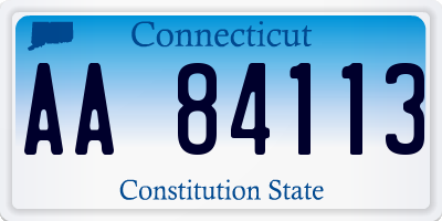 CT license plate AA84113