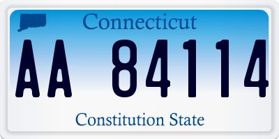 CT license plate AA84114