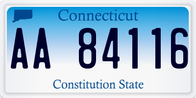 CT license plate AA84116
