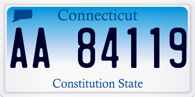 CT license plate AA84119