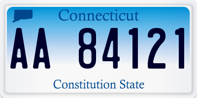 CT license plate AA84121