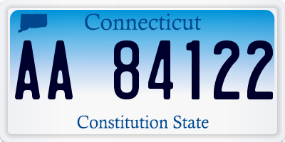 CT license plate AA84122