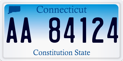 CT license plate AA84124