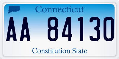 CT license plate AA84130