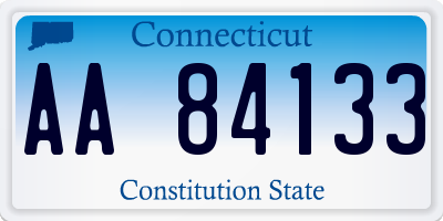 CT license plate AA84133