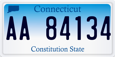 CT license plate AA84134