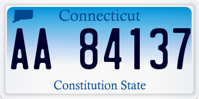 CT license plate AA84137