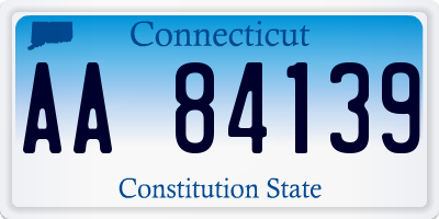 CT license plate AA84139