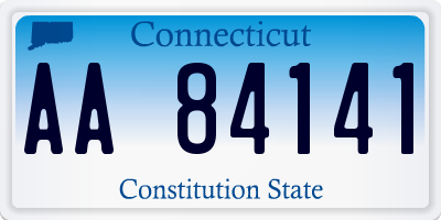 CT license plate AA84141