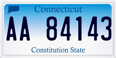 CT license plate AA84143