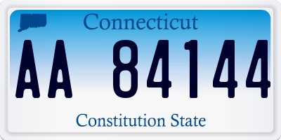 CT license plate AA84144