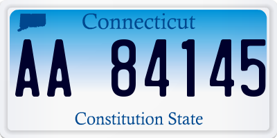 CT license plate AA84145