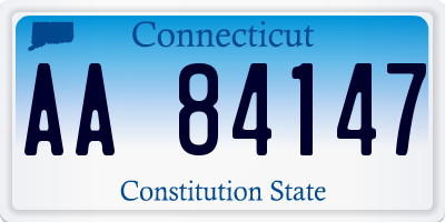 CT license plate AA84147