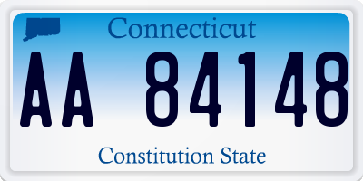 CT license plate AA84148