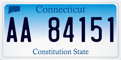 CT license plate AA84151