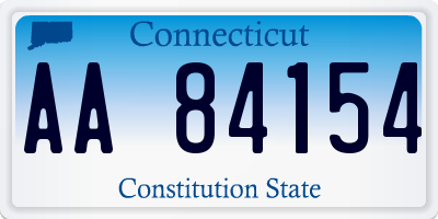 CT license plate AA84154