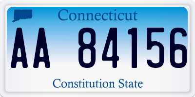 CT license plate AA84156