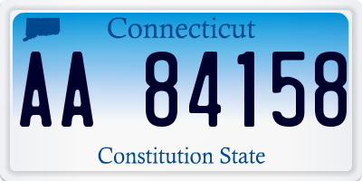 CT license plate AA84158