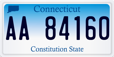 CT license plate AA84160