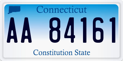 CT license plate AA84161