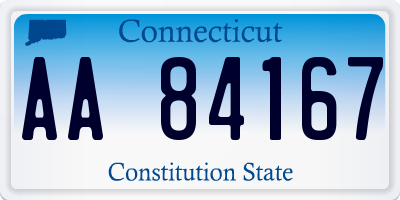 CT license plate AA84167