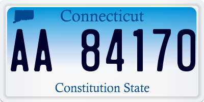 CT license plate AA84170