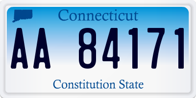 CT license plate AA84171