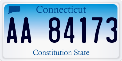 CT license plate AA84173