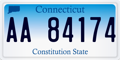 CT license plate AA84174