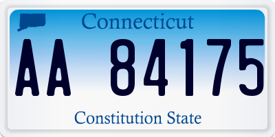 CT license plate AA84175