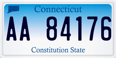 CT license plate AA84176