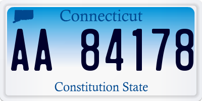 CT license plate AA84178