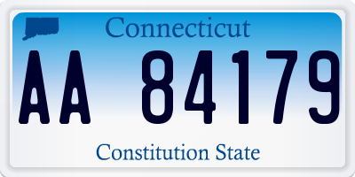 CT license plate AA84179