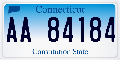 CT license plate AA84184