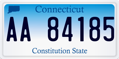 CT license plate AA84185