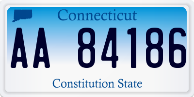 CT license plate AA84186