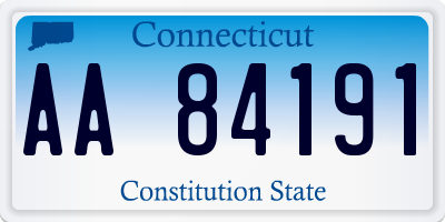 CT license plate AA84191