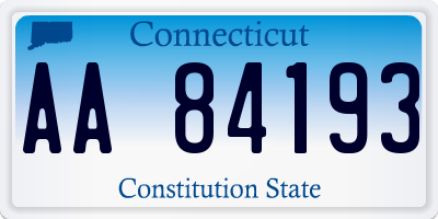 CT license plate AA84193