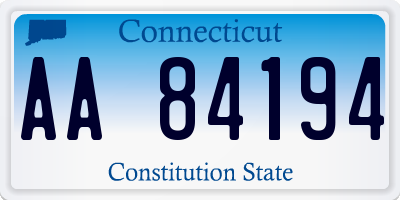 CT license plate AA84194