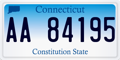 CT license plate AA84195